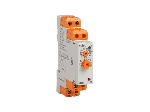 Selec 600ST On delay, 10 Time Ranges Analog 17.5mm DIN Rail Timer