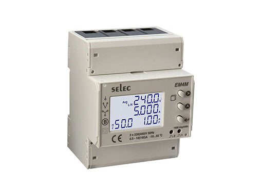 Selec EM4M Three phase DIN RAIL Energy Meter