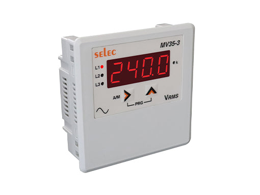 Selec MV35 Digital voltmeter with wide Aux supply