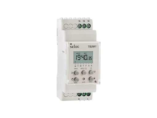 Selec TS2M1-1-16A-230V Din Rail Daily/Weekly Timer